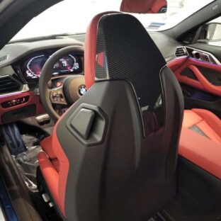 BMW M3 G80 M4 G82 X3 G01 カーボンシートバック ヘッドレスト ドライカーボン