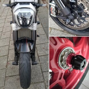 DUCATI 1098 1198 Panigale Diavel Supersports Monster Streetfighter MULTISTRADA アクスルスライダー フロント/リア/前後セット