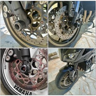 YAMAHA FZ1 FZ6 FZ8 N/S Fazer XJR1300 TDM900 Bulldog 1100 XT1200Z アクスルスライダー フロント/リア/前後セット